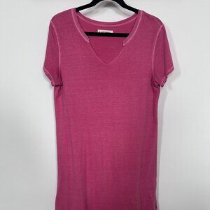 Lucky Brand T Shirt Dress Pink Small